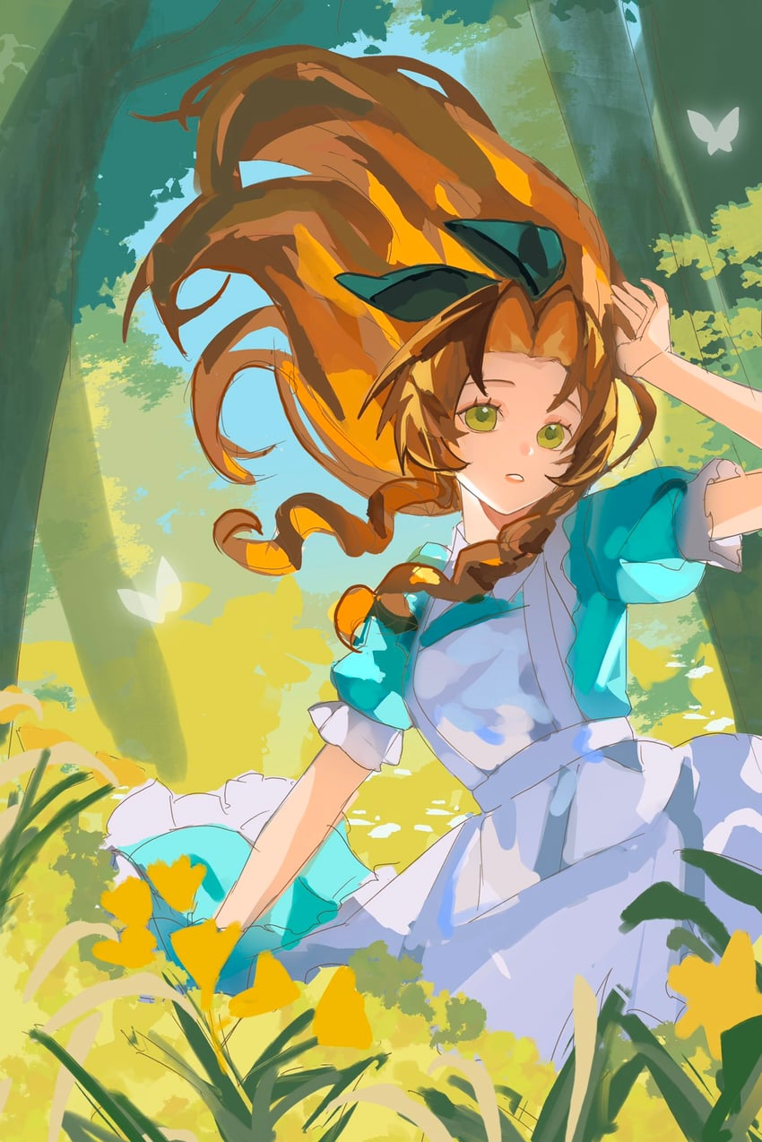 aerith gainsborough and alice (final fantasy and 1 more) drawn by enju_clerith