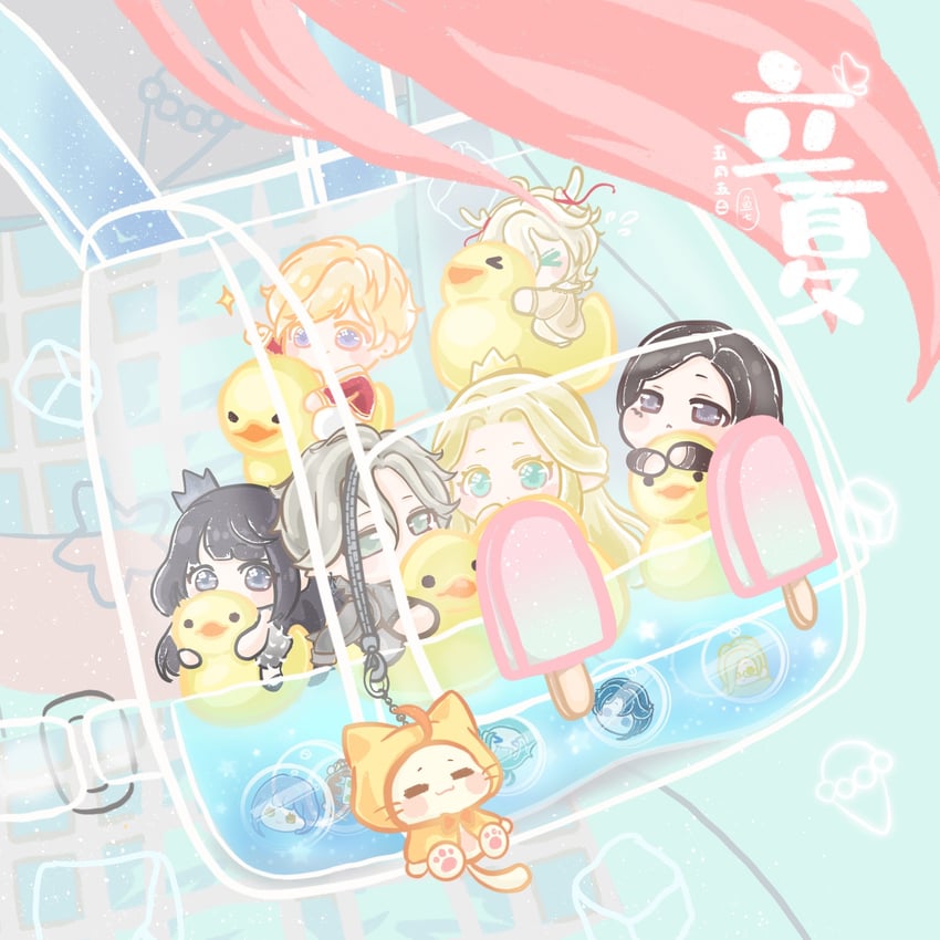 nikki, momo, lilith, qin yi, loen, and 8 more (nikki and 1 more) drawn by xiaoyu_qixing