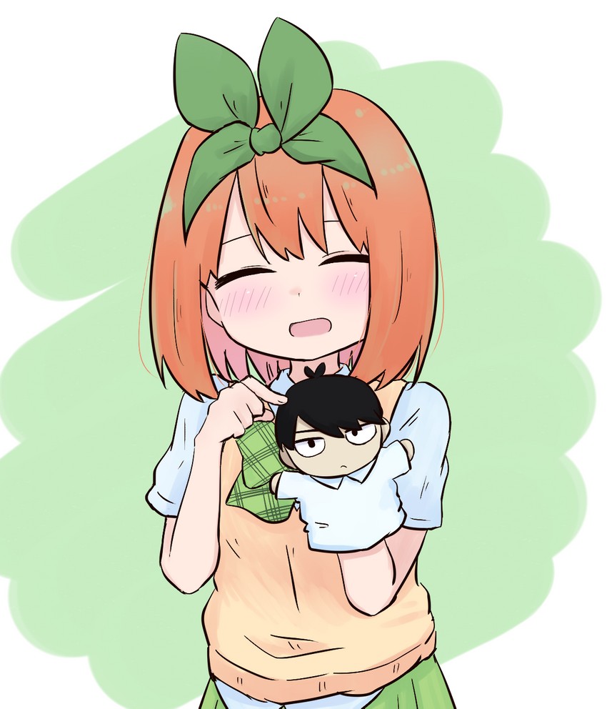 nakano yotsuba and uesugi fuutarou (go-toubun no hanayome) drawn by kujou_karasuma