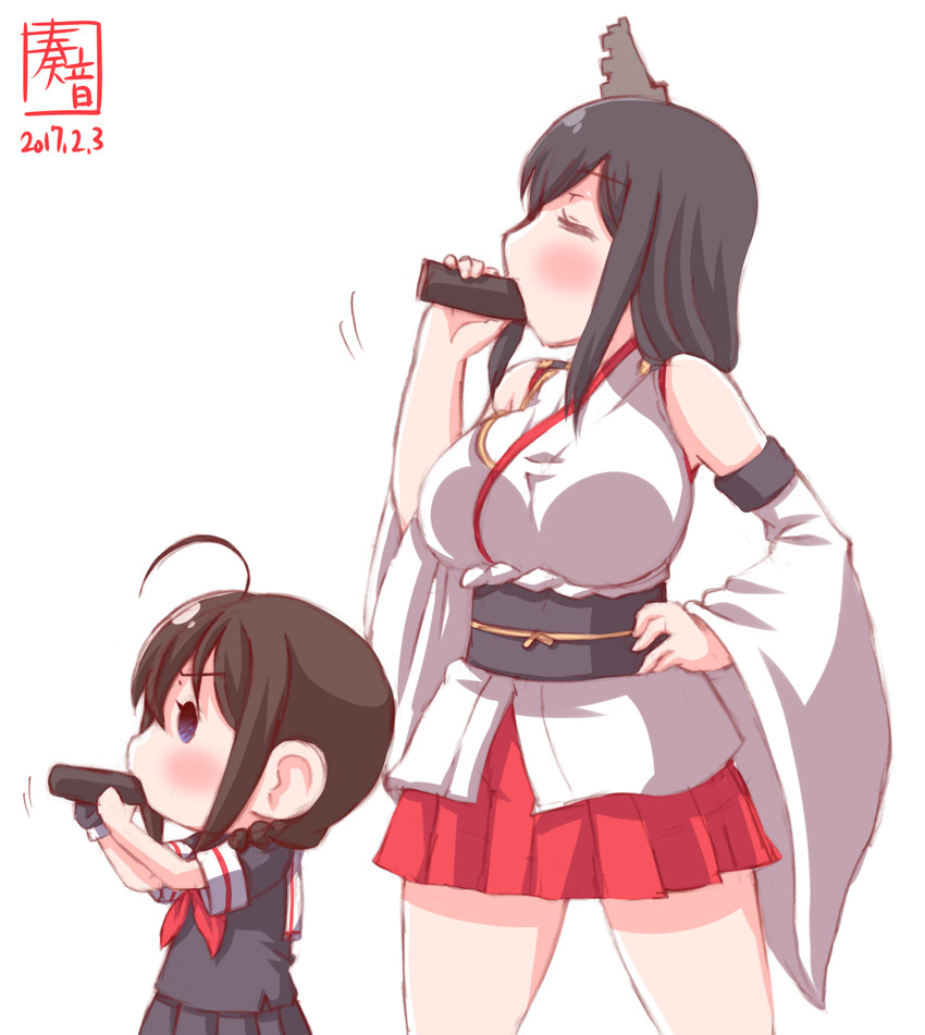 shigure and yamashiro (kantai collection) drawn by kanon_(kurogane_knights)