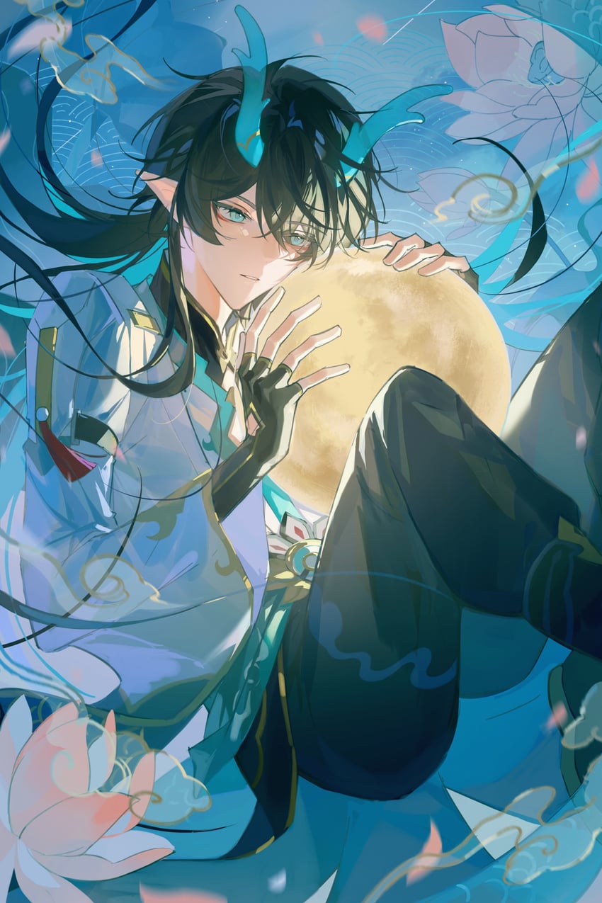 dan heng (honkai and 1 more) drawn by luningzi