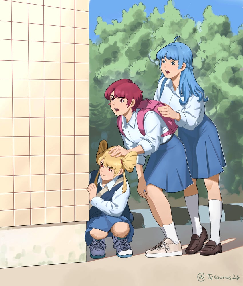 tana nona, pia meraleo, and kanaia asa (jkt48 and 1 more) drawn by tesaurus26