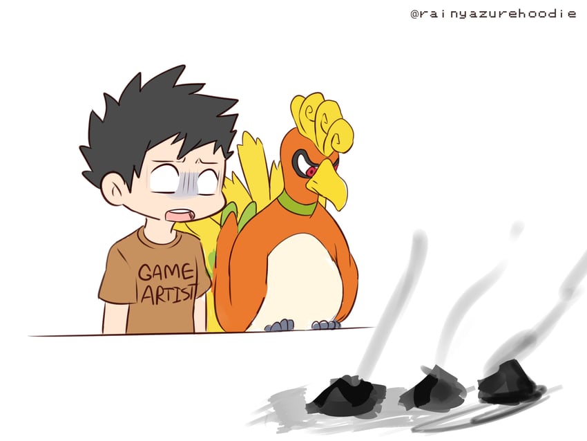 ho-oh (original and 2 more) drawn by rainyazurehoodie