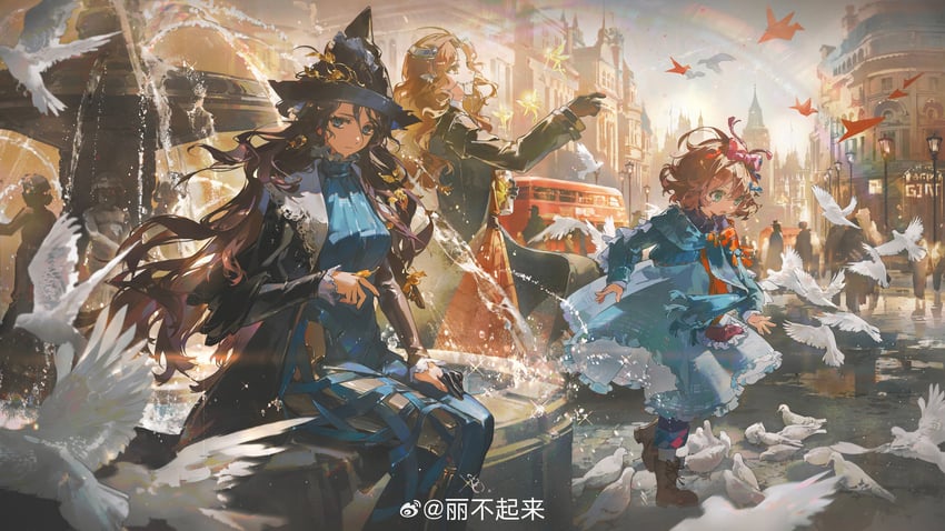 tooth fairy, flutterpage, and willow (reverse:1999) drawn by libuqilai