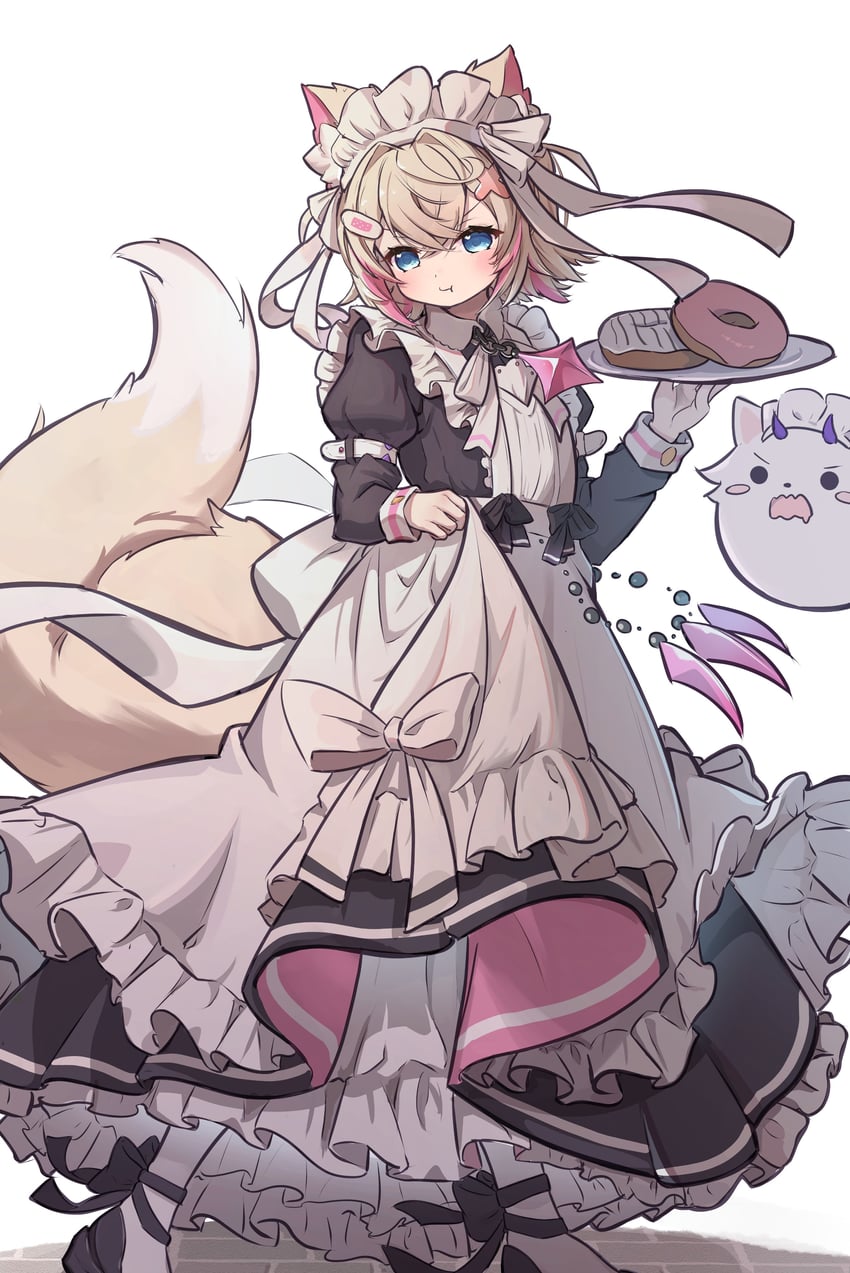 mococo abyssgard and perroccino (hololive and 1 more) drawn by halu_1113