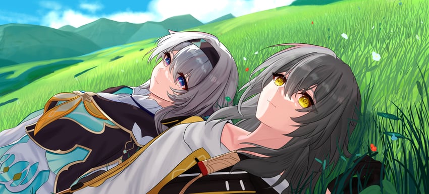 trailblazer, firefly, and stelle (honkai and 1 more) drawn by horik_22