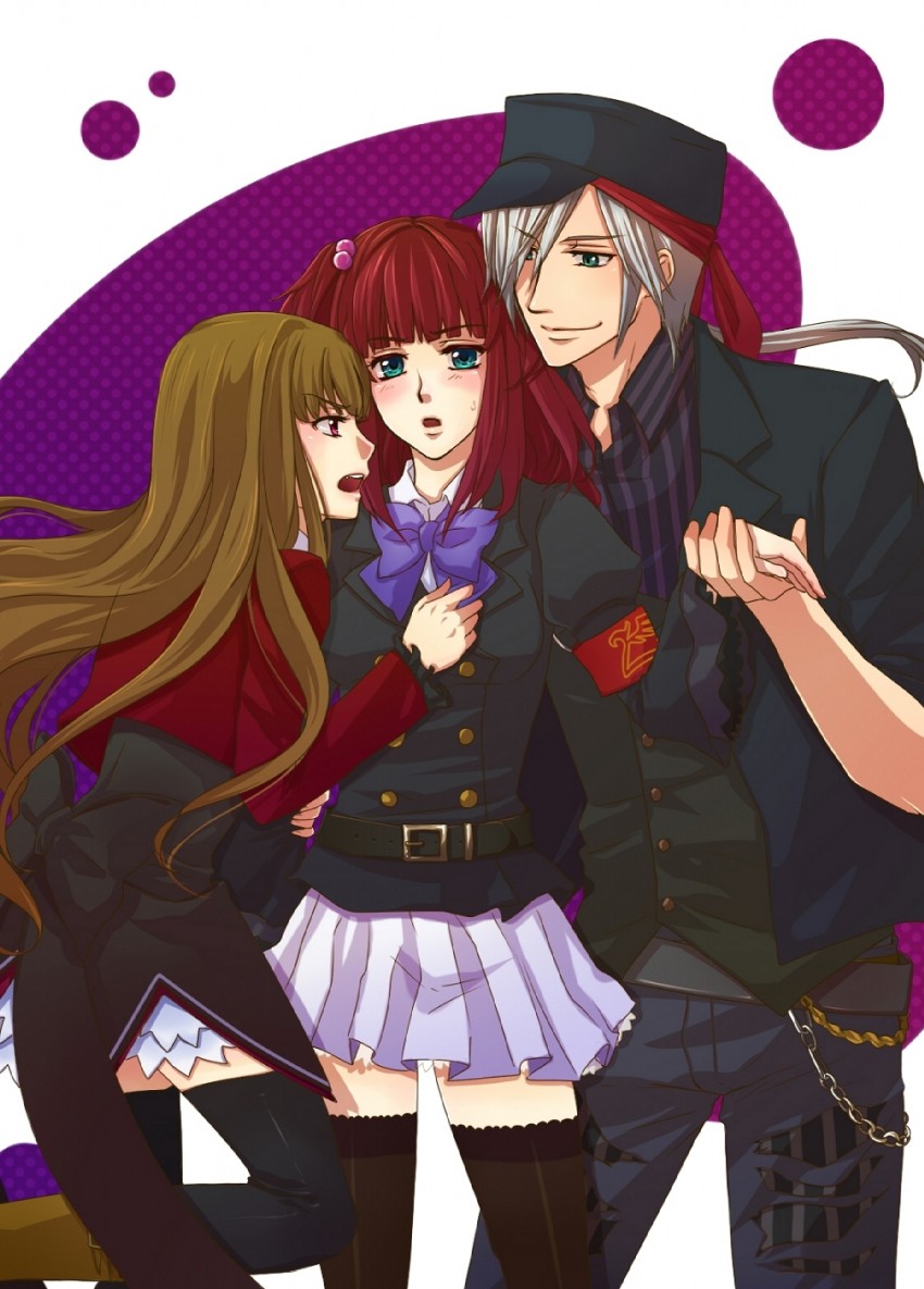 ushiromiya ange, mammon, and amakusa juuza (umineko no naku koro ni) drawn by otuyudeta