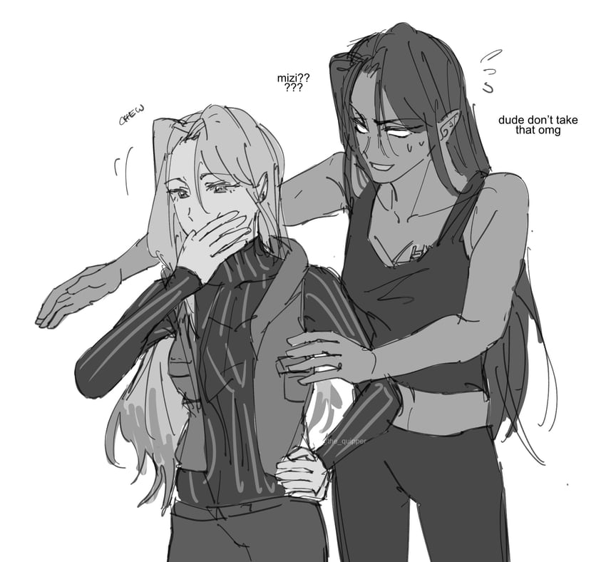 mizi and hyuna (alien stage) drawn by the_quipper
