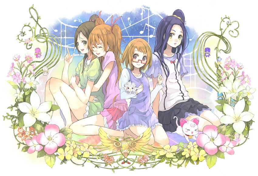 houjou hibiki, minamino kanade, kurokawa eren, shirabe ako, seiren, and 1 more (precure and 1 more) drawn by toromi_chuuka