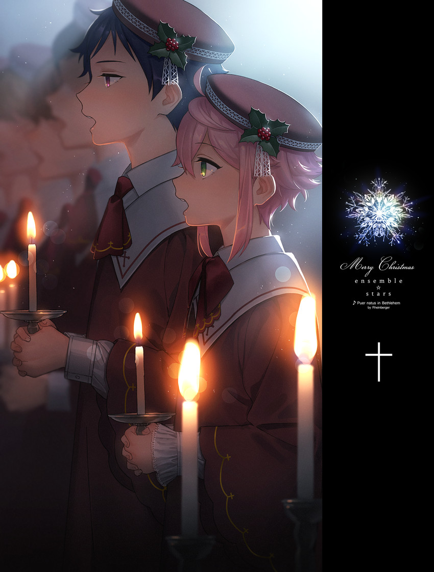 himemiya tori and fushimi yuzuru (ensemble stars!) drawn by funamushi_(fnms)