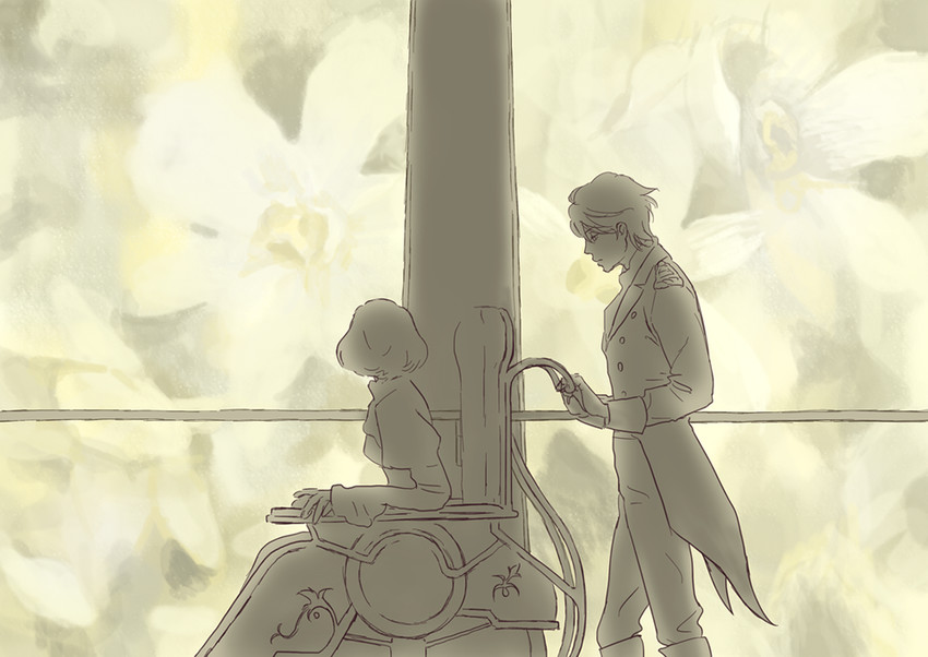 slaine troyard and lemrina vers envers (aldnoah.zero) drawn by sacco_pix