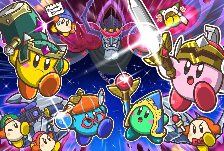 kirby, waddle dee, magolor, reporter waddle dee, assistant waddle dee, and 8 more (kirby and 1 more)