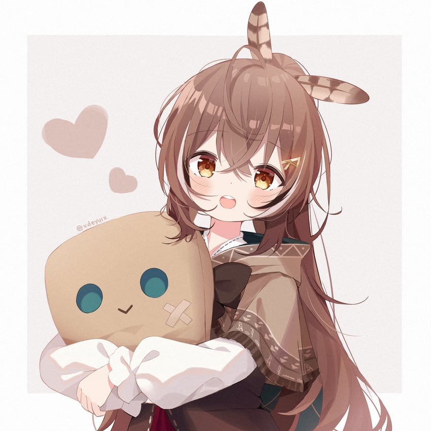 nanashi mumei and friend (hololive and 1 more) drawn by deyui