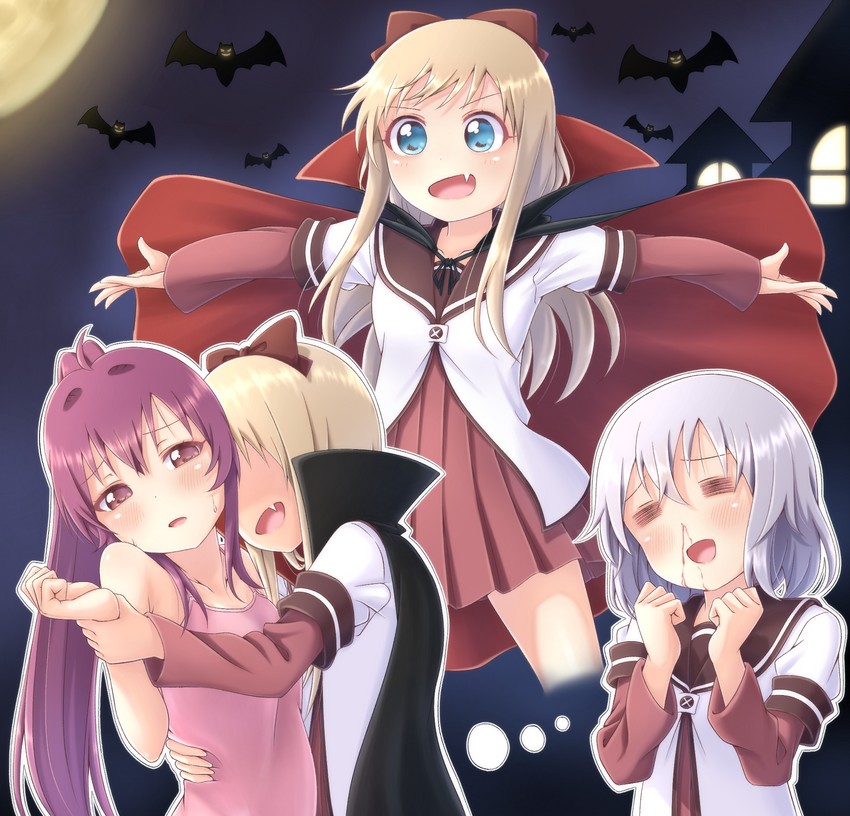 toshinou kyouko, sugiura ayano, and ikeda chitose (yuruyuri) drawn by pontasu