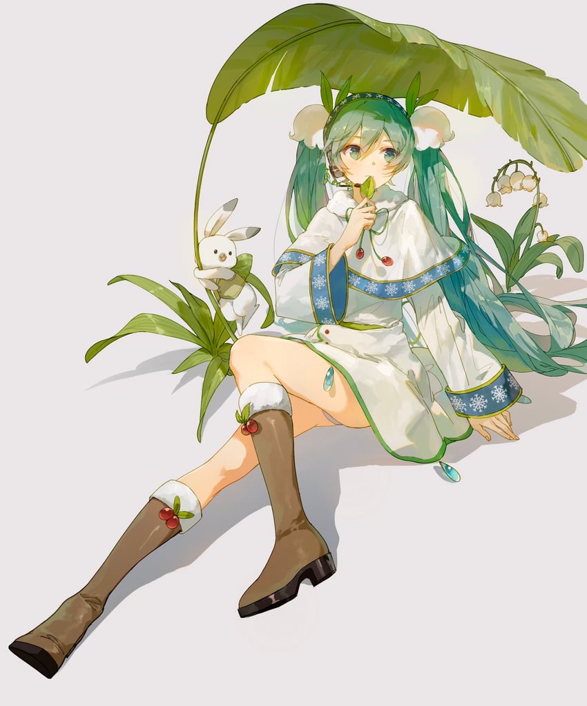 hatsune miku, yuki miku, and rabbit yukine (vocaloid) drawn by yue_yue