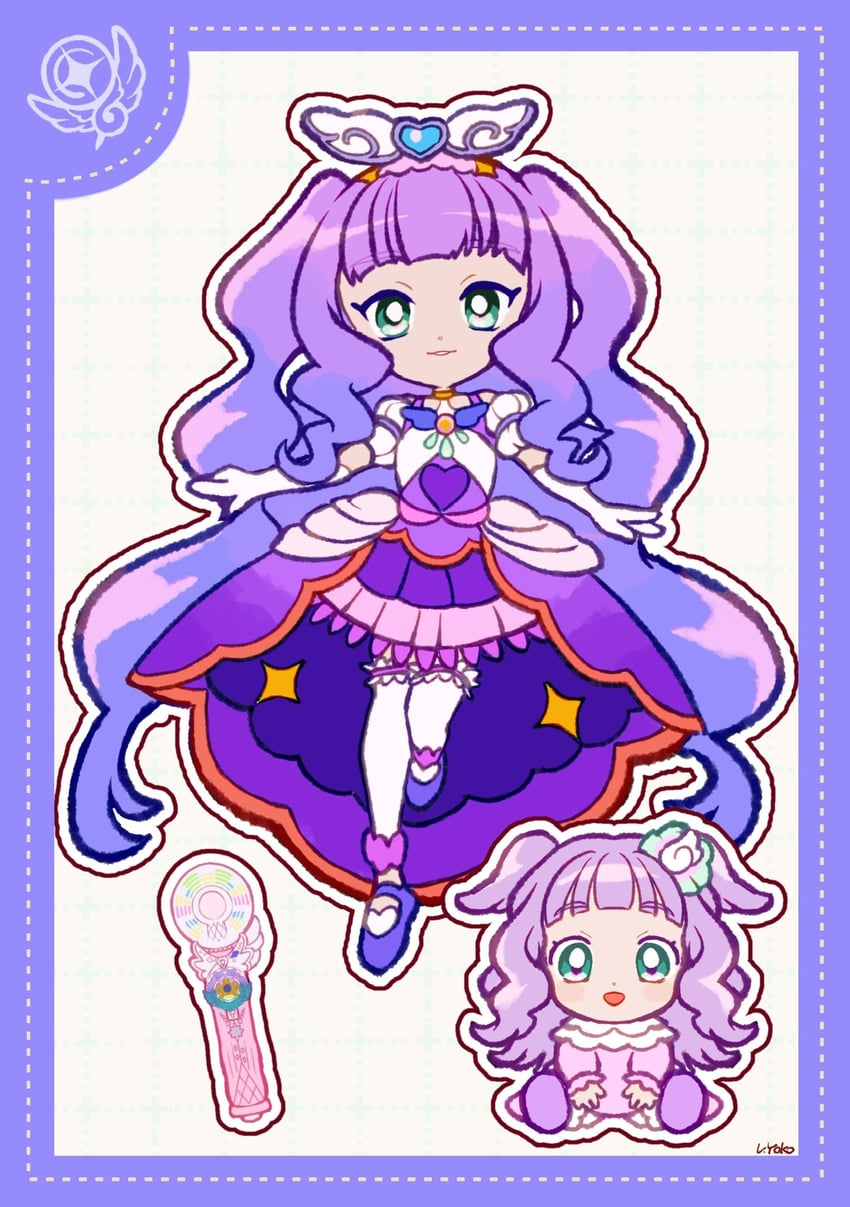 ellee-chan and cure majesty (precure and 1 more) drawn by uwded_207