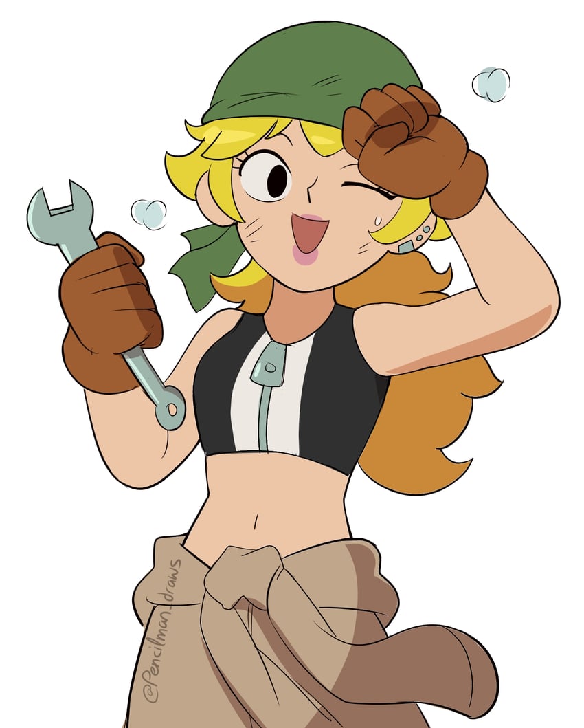 princess peach and winry rockbell (mario and 1 more) drawn by pencilman_draws