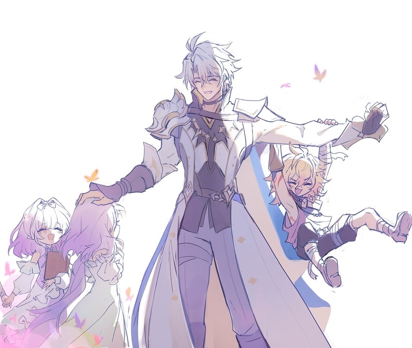 phainon, castorice, mydei, and polyxia (honkai and 1 more) drawn by qel