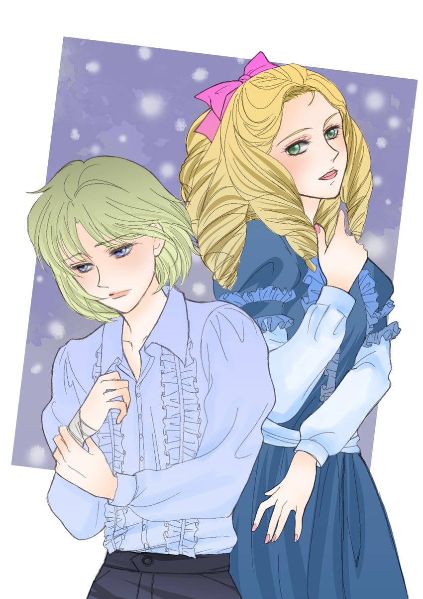 asaka rei and ichinomiya fukiko (oniisama e...) drawn by y0229