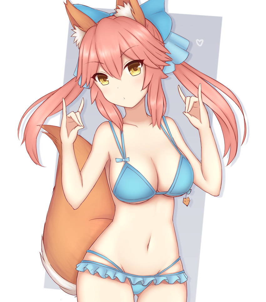 tamamo and tamamo no mae (fate and 1 more) drawn by rachione