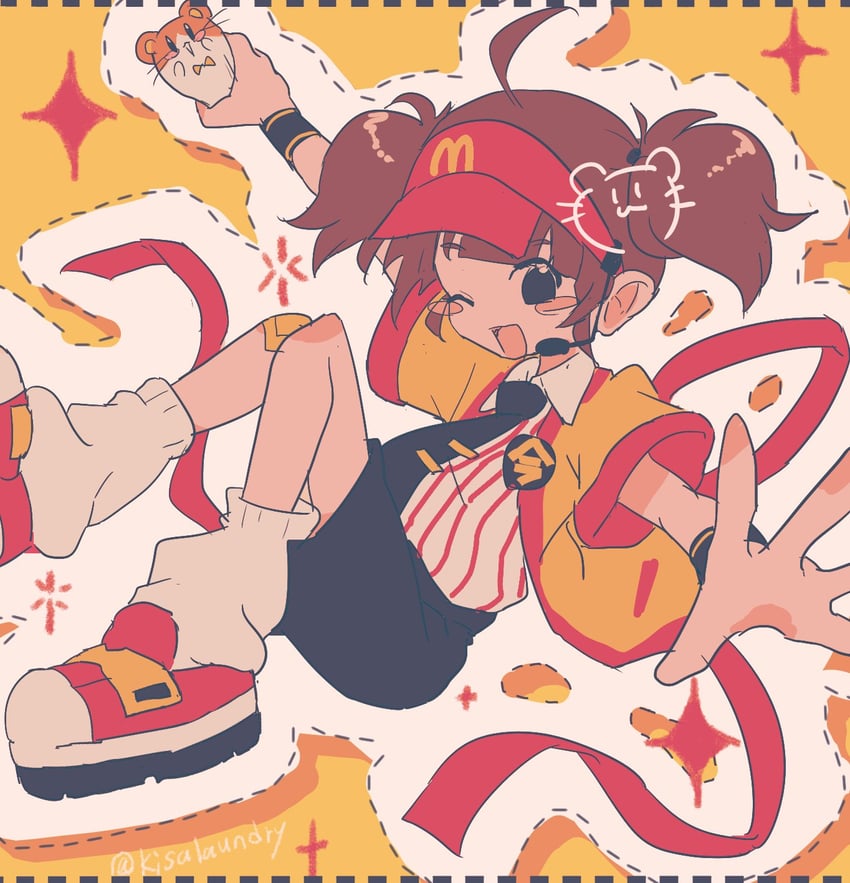 imadake dabuchi tabemi and imadake dabuchi tabesuke (mcdonald's) drawn by kisalaundry