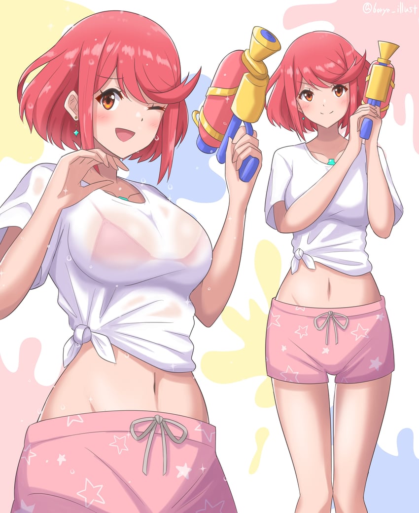 pyra (xenoblade chronicles and 1 more) drawn by ryochan96154