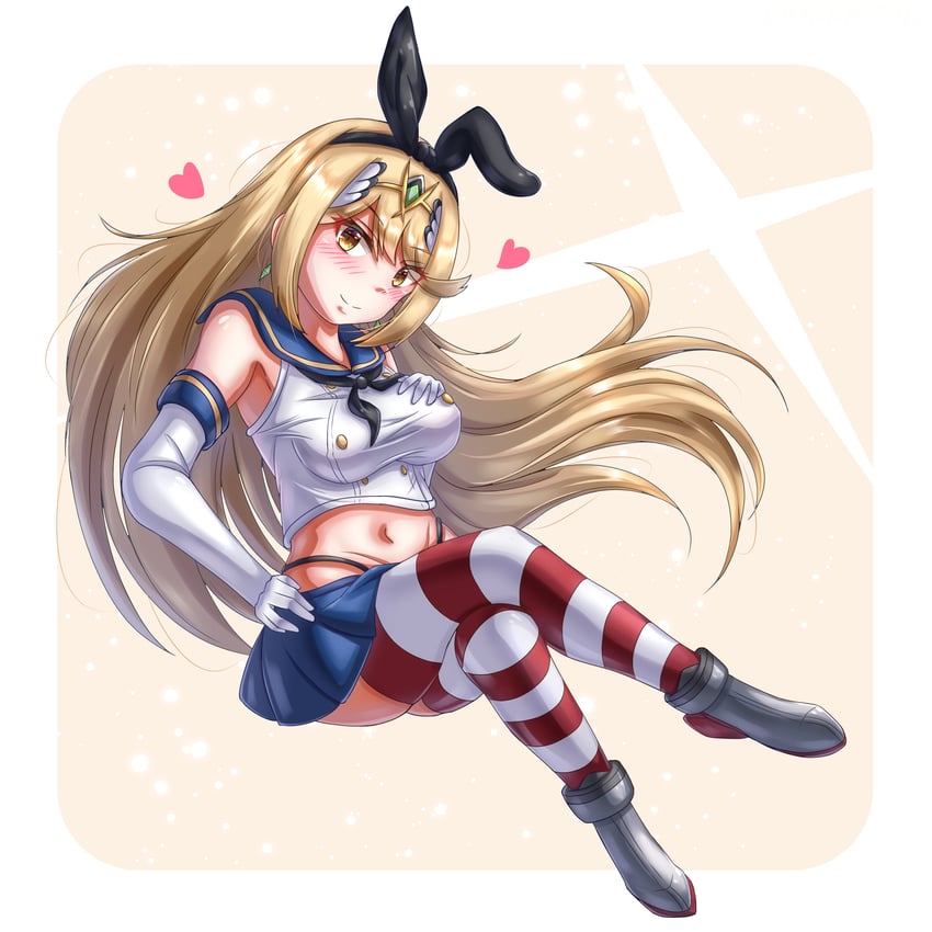 shimakaze and mythra (kantai collection and 2 more) drawn by riretsuto