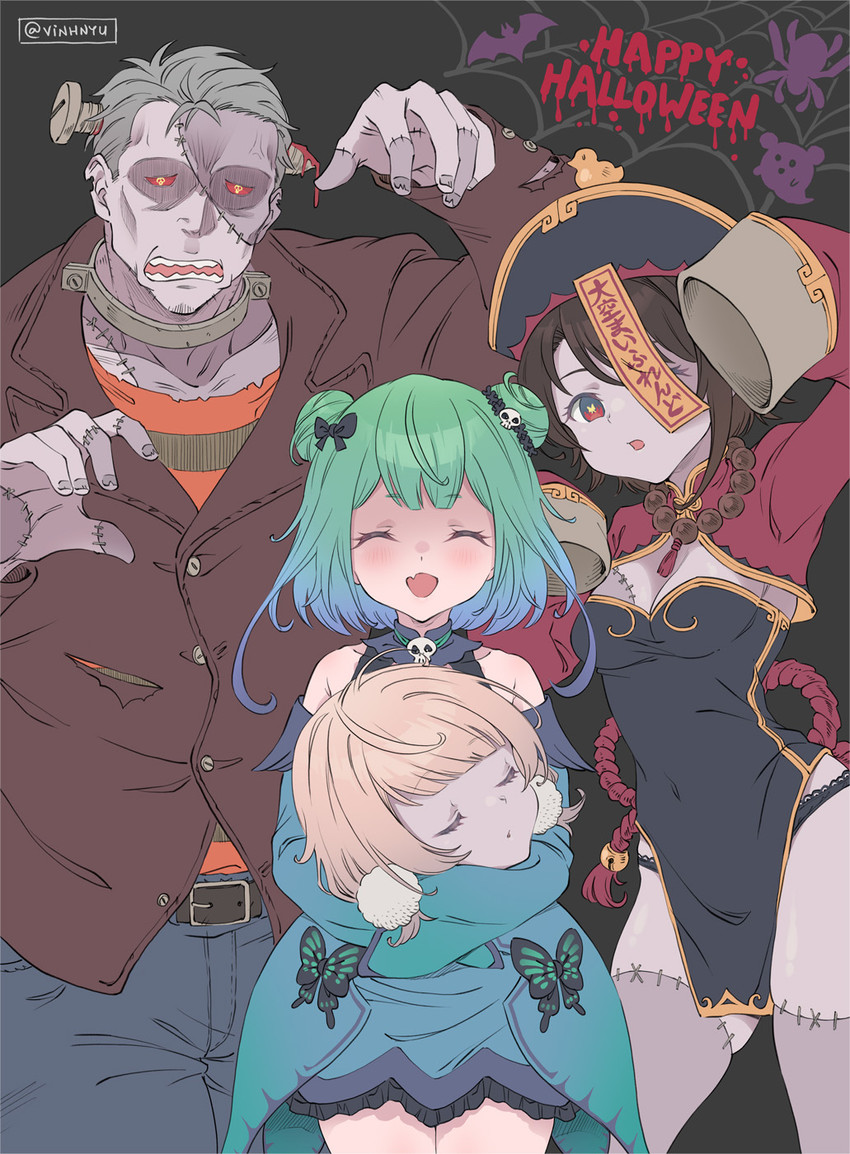 oozora subaru, uruha rushia, shigure ui, and maimoto keisuke (hololive and 2 more) drawn by vinhnyu