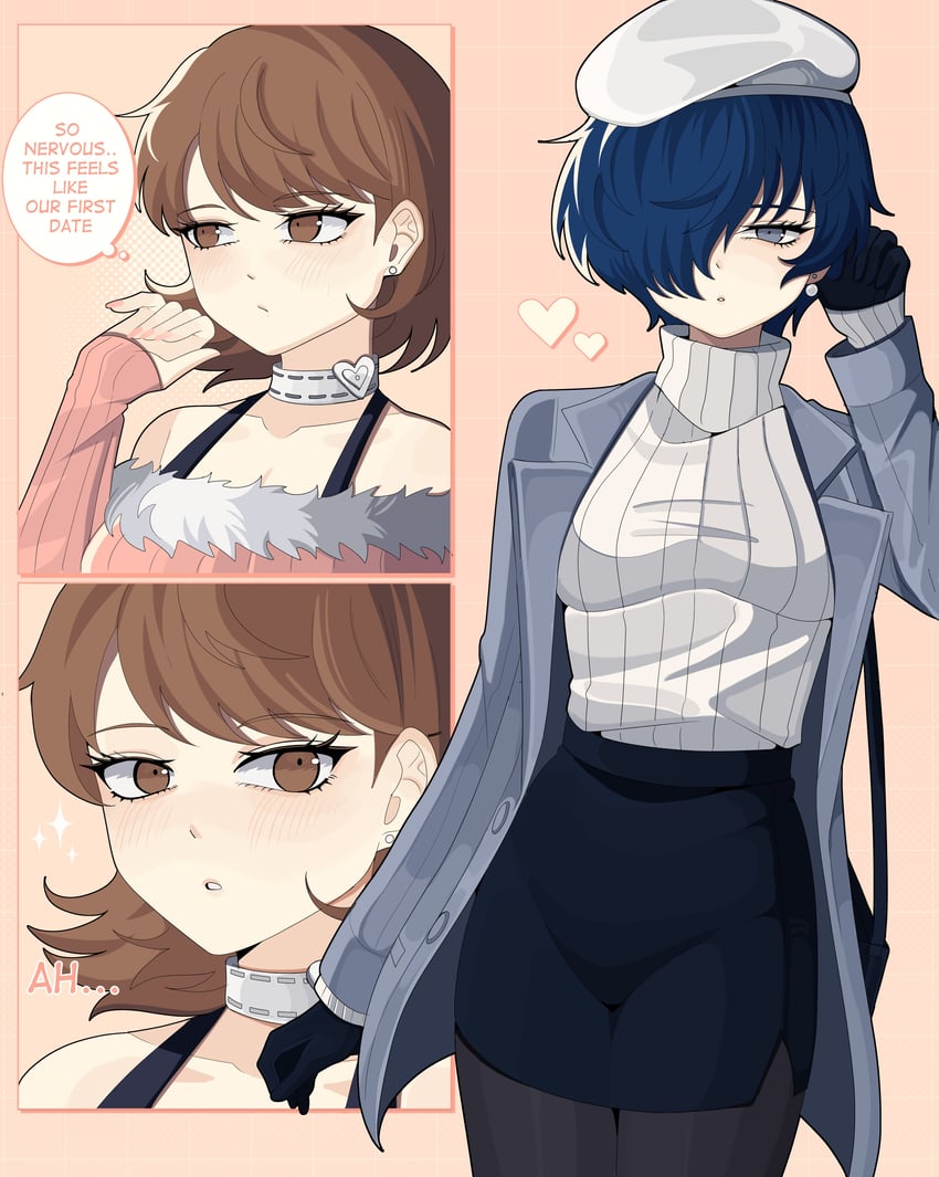 yuuki makoto and takeba yukari (persona and 1 more) drawn by bobamiruku