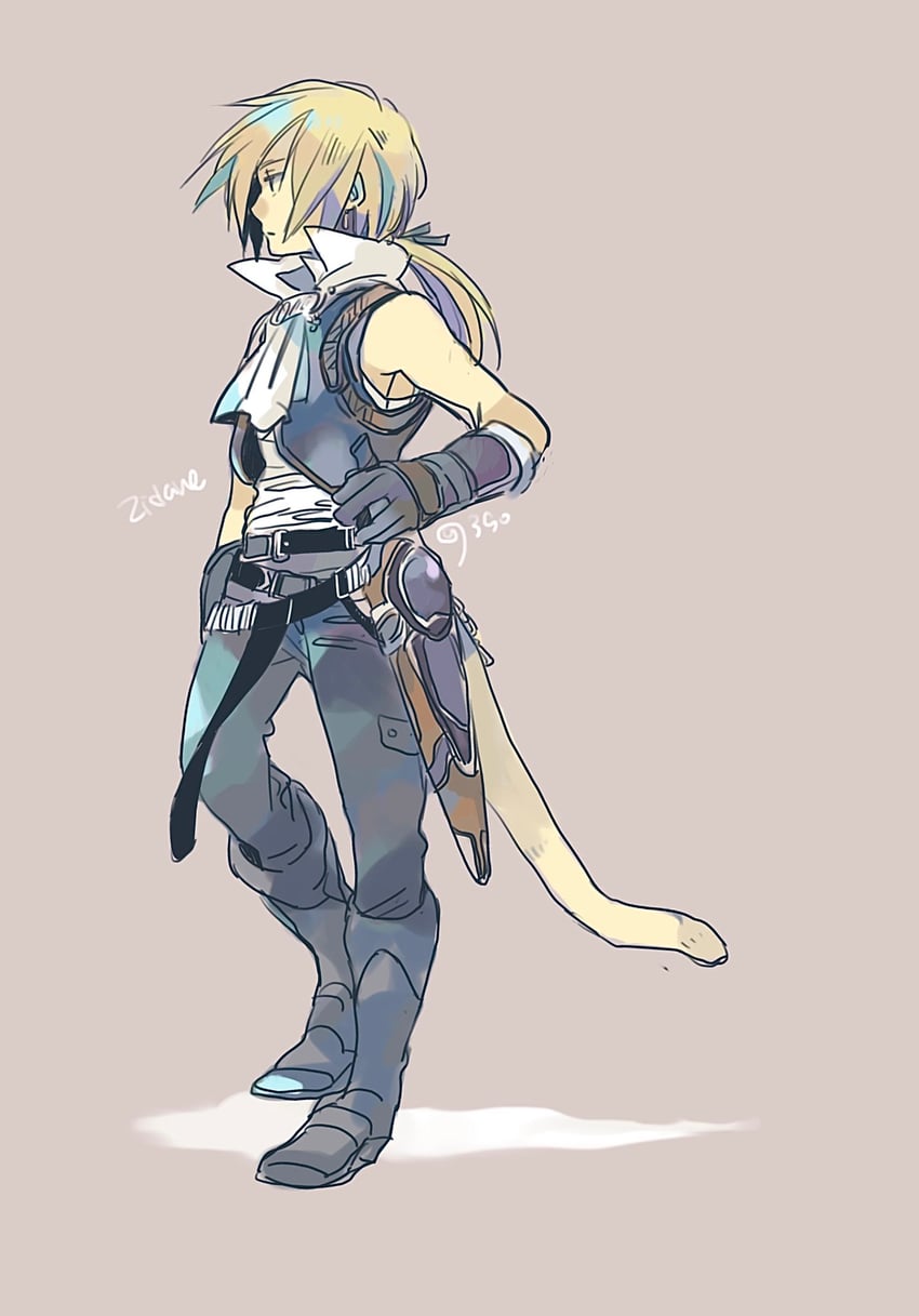zidane tribal (final fantasy and 1 more) drawn by genpai39