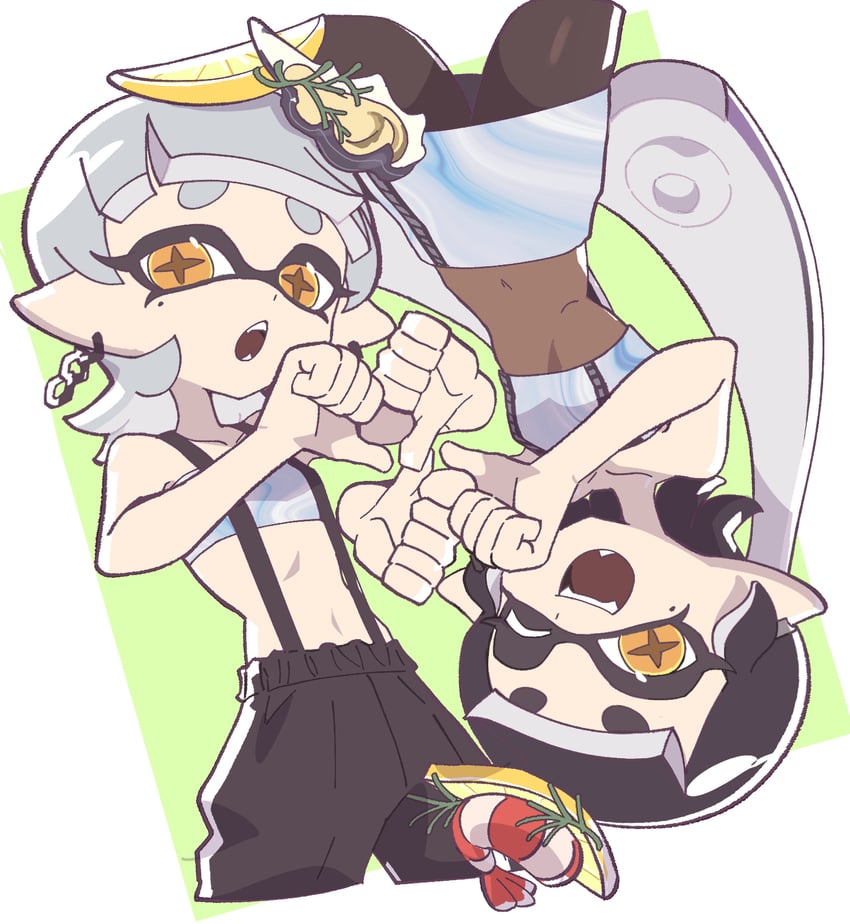 callie and marie (splatoon and 1 more) drawn by splatoon_ac