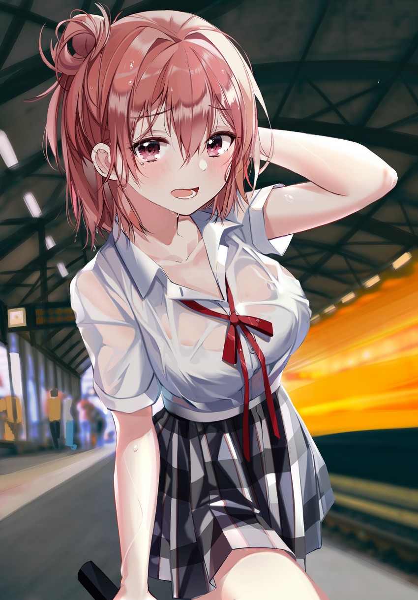 yuigahama yui (yahari ore no seishun lovecome wa machigatteiru.) drawn by buri_(retty9349)