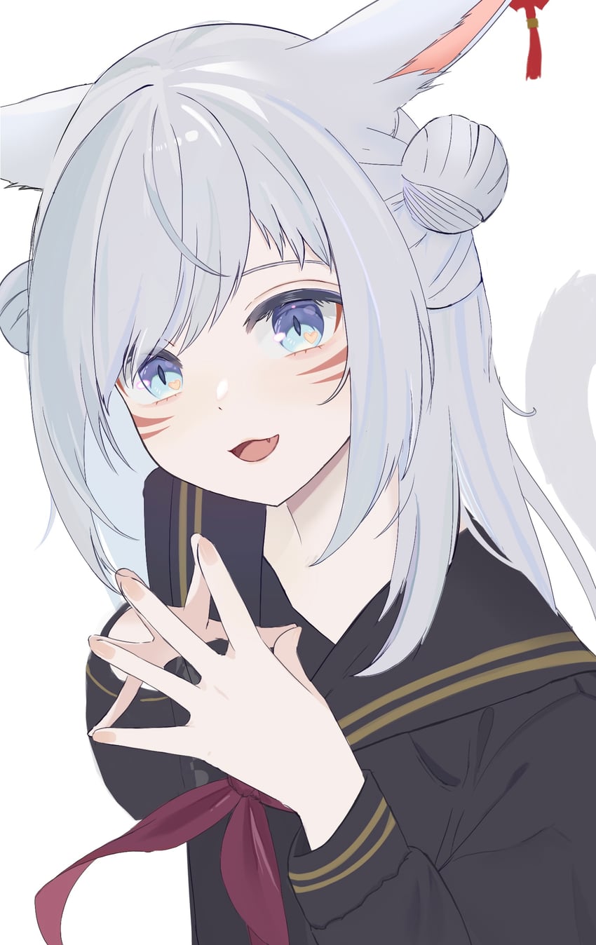 warrior of light and nekomugi tororo (final fantasy and 2 more) drawn by tumugi_sunohara