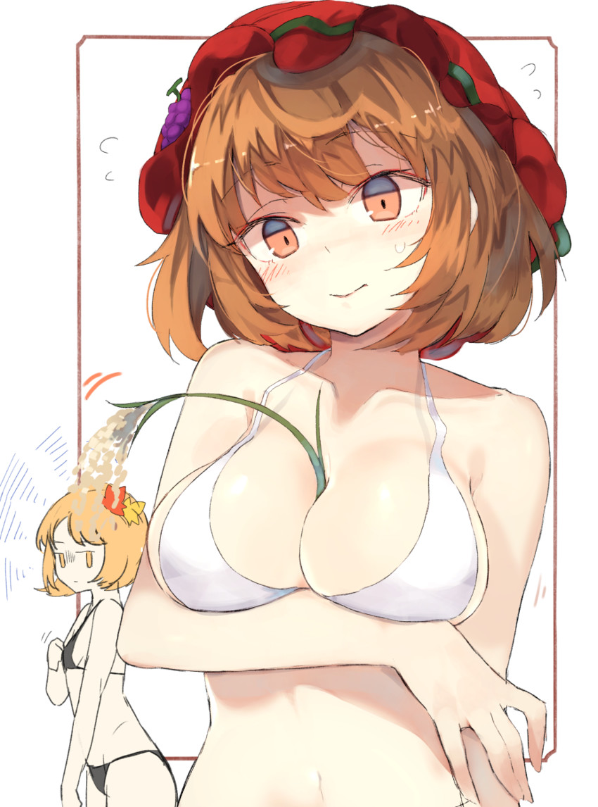 aki minoriko and aki shizuha (touhou) drawn by suminagashi