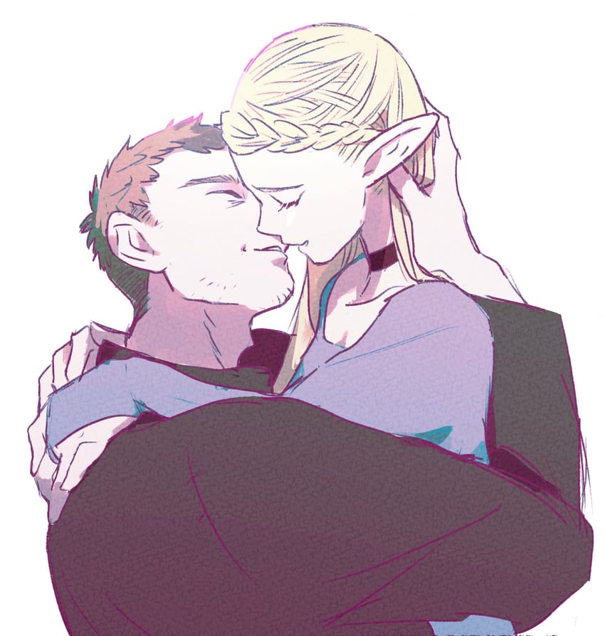 marcille donato and laios touden (dungeon meshi) drawn by kuntama11
