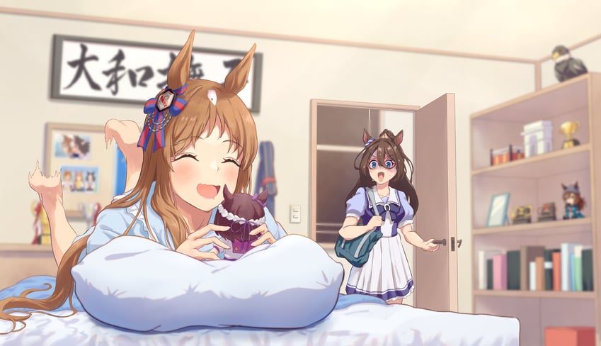 special week, grass wonder, nakayama festa, el condor pasa, and mambo (umamusume) drawn by akanekai