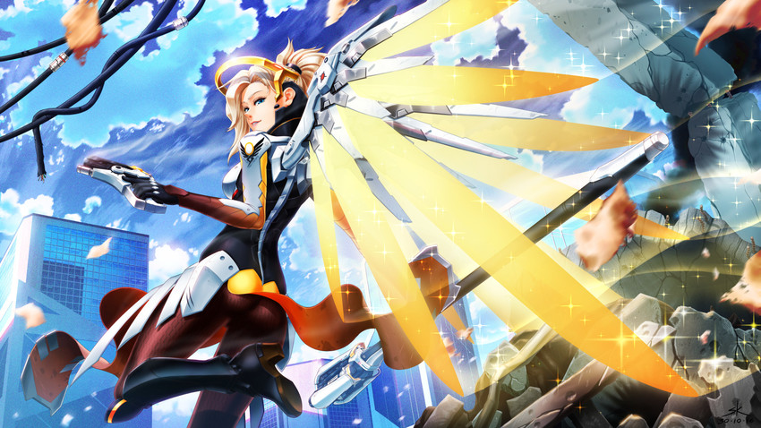 mercy (overwatch and 1 more) drawn by fullmetalaof