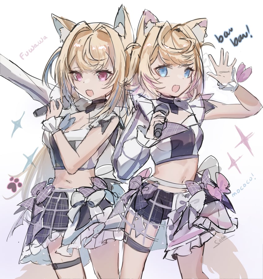 fuwawa abyssgard and mococo abyssgard (hololive and 1 more) drawn by sobbi11