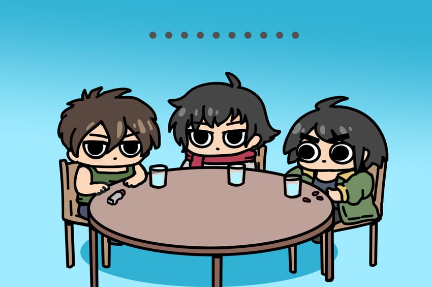 setsuna f. seiei, heero yuy, and mikazuki augus (gundam and 3 more) drawn by afei_(sfma3248)