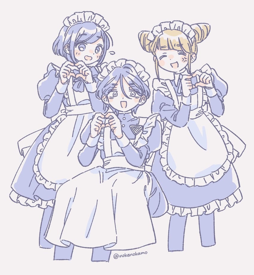 fukurai azami, jasmine, and meguriya ayumu (toshi densetsu kaitai center) drawn by nokamo