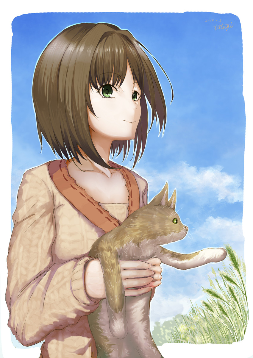 maekawa miku (idolmaster and 1 more) drawn by tsutagi