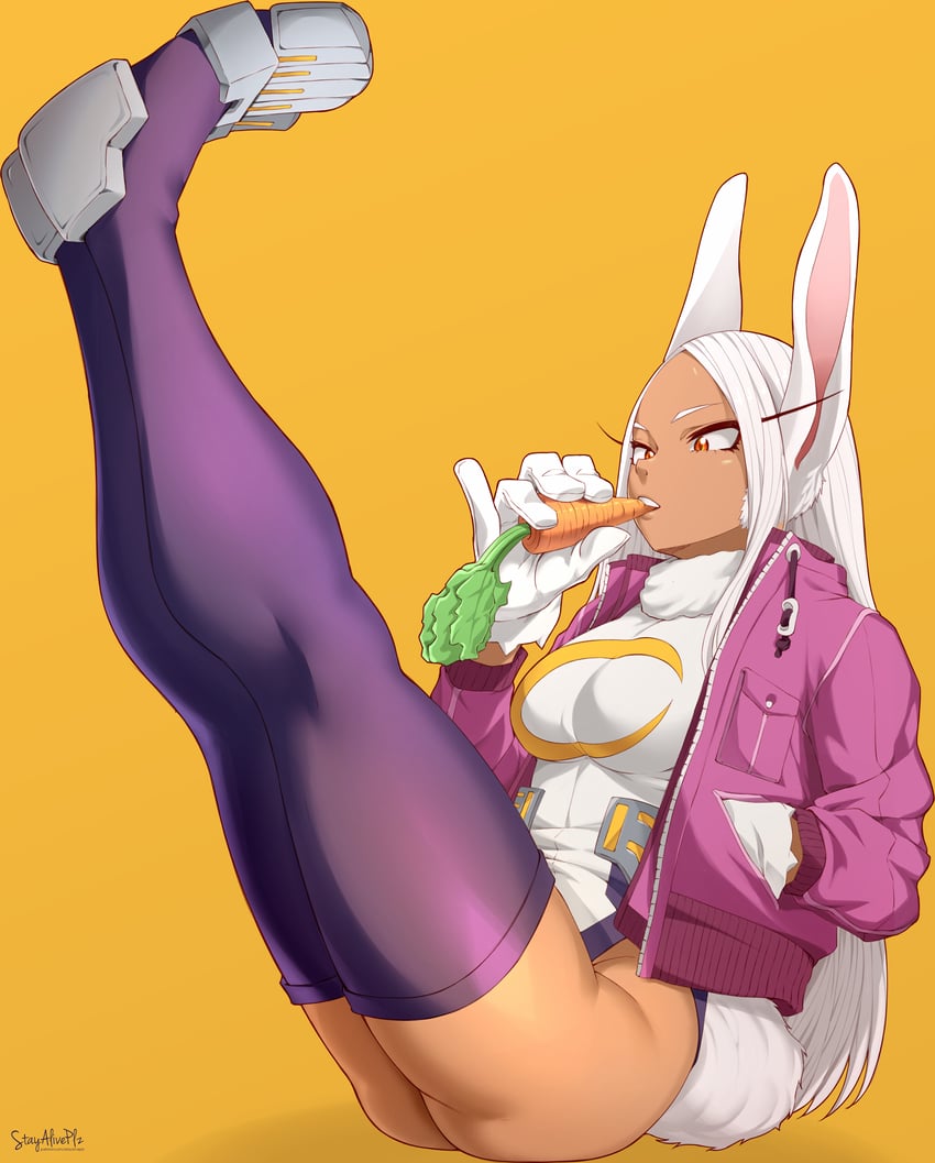 mirko (boku no hero academia) drawn by stayaliveplz