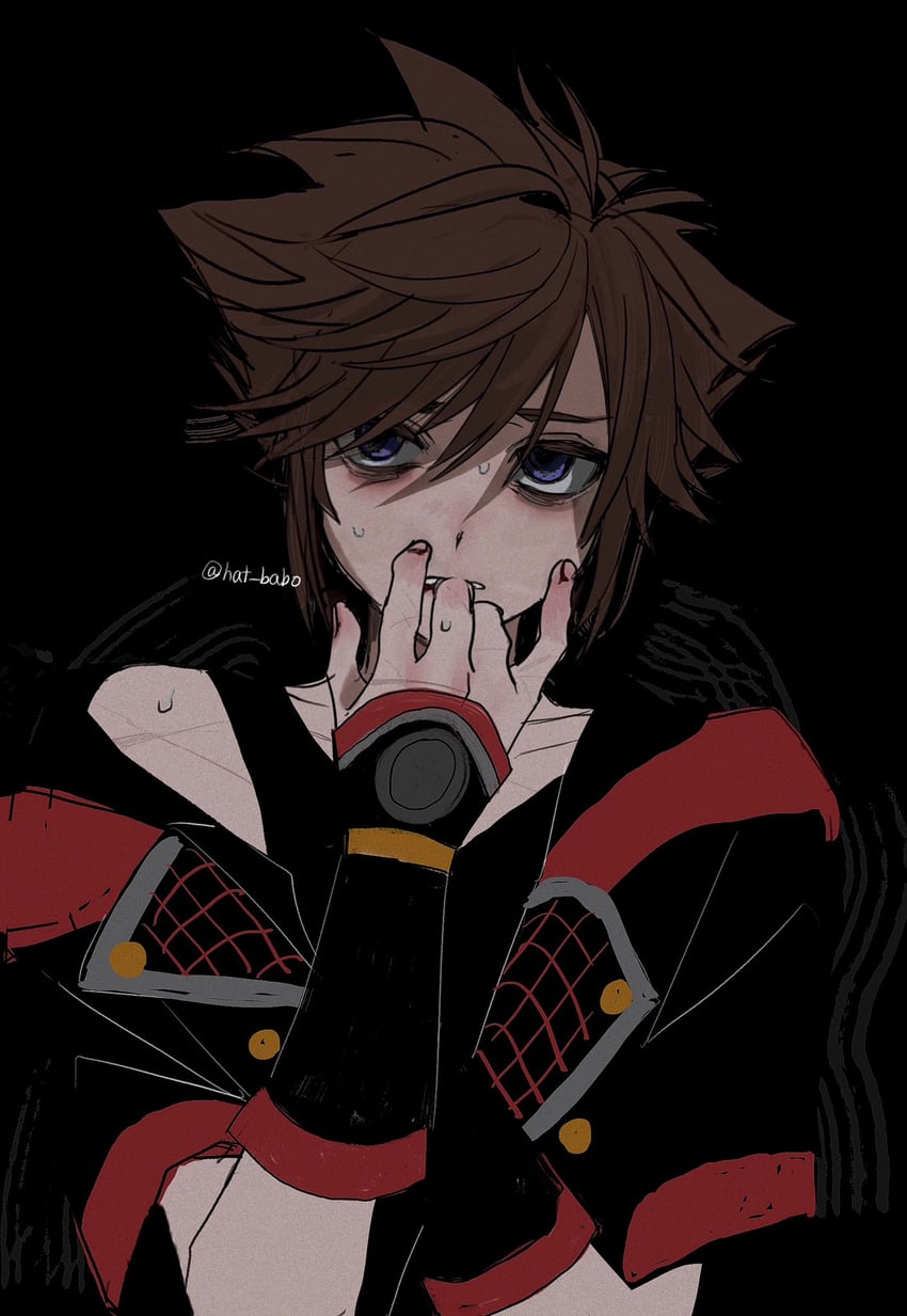 sora (kingdom hearts and 1 more) drawn by hat_babo