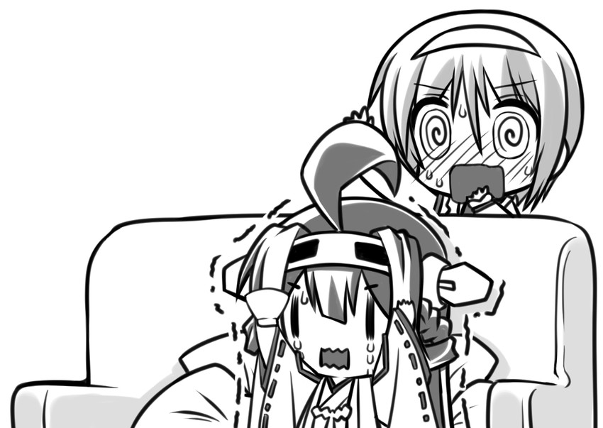 kongou and natori (kantai collection) drawn by senomoto_hisashi