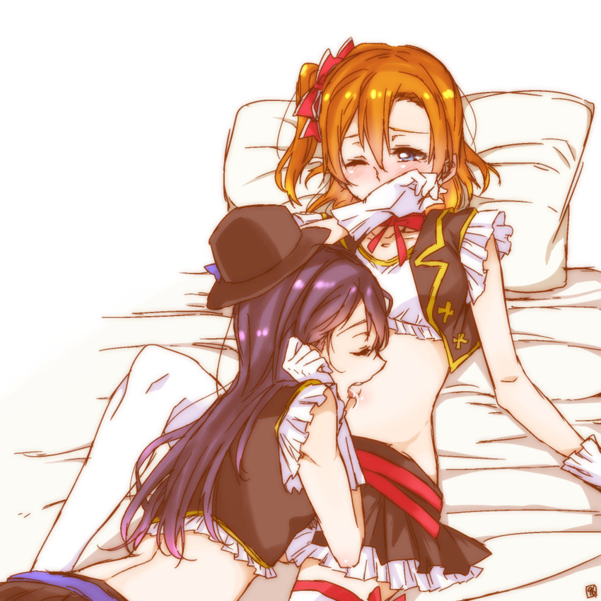 sonoda umi and kosaka honoka (love live! and 1 more) drawn by kurosuke_(yekyy)