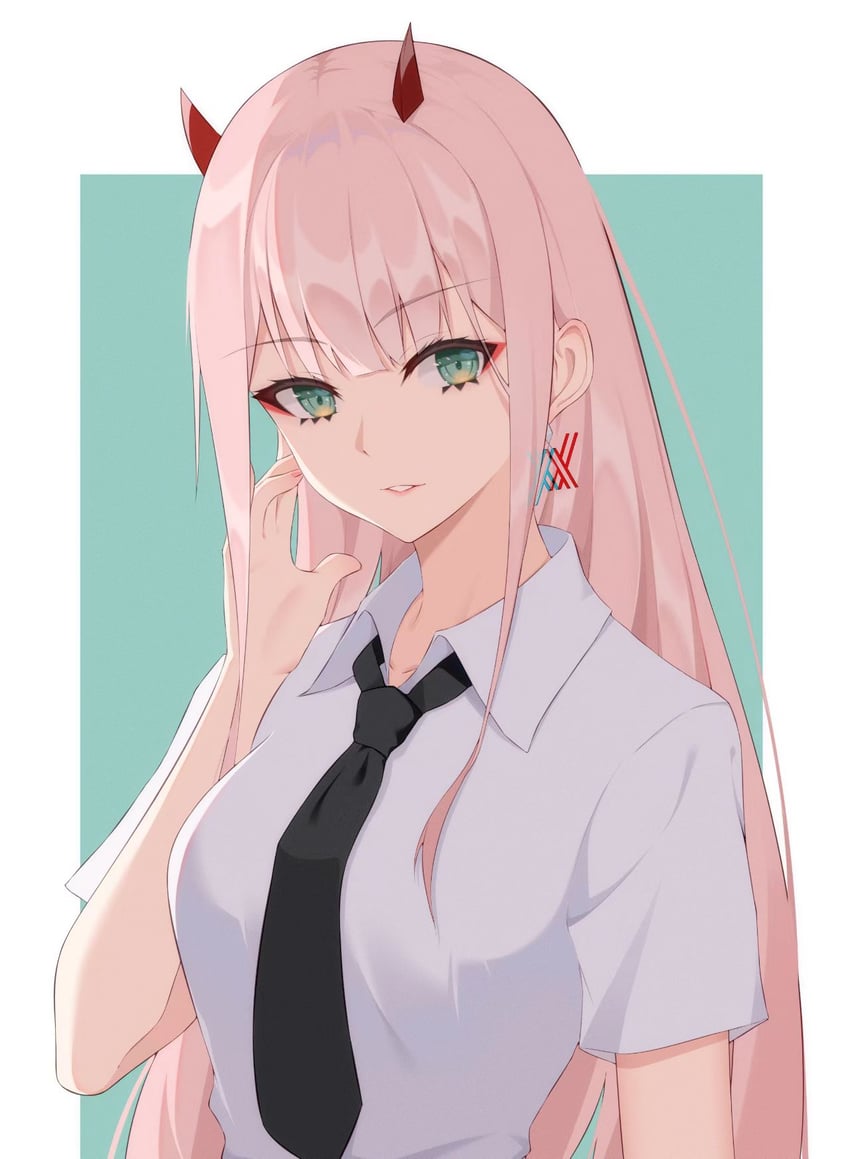zero two (darling in the franxx) drawn by 017_(14519148)