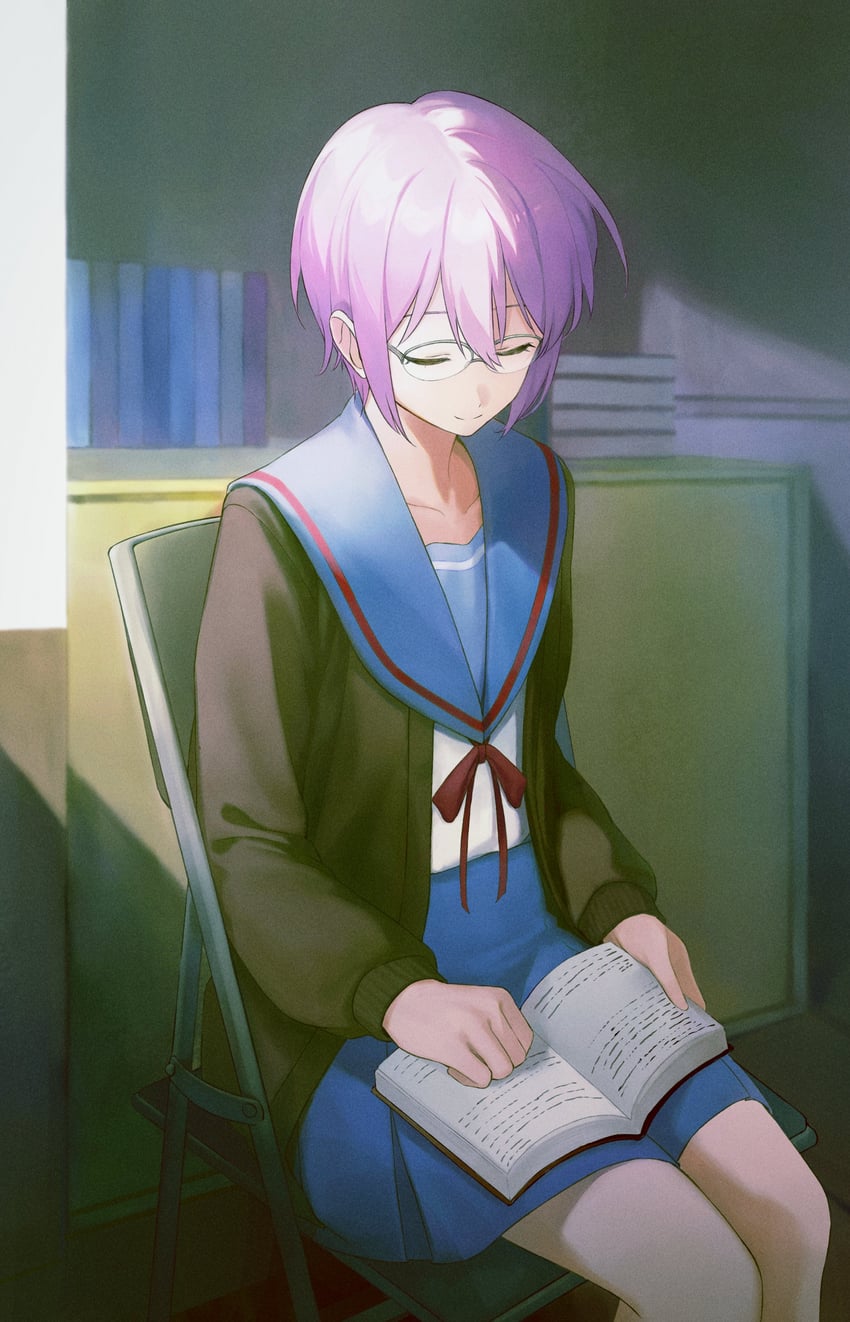 nagato yuki (suzumiya haruhi no yuuutsu and 1 more) drawn by maple_linf