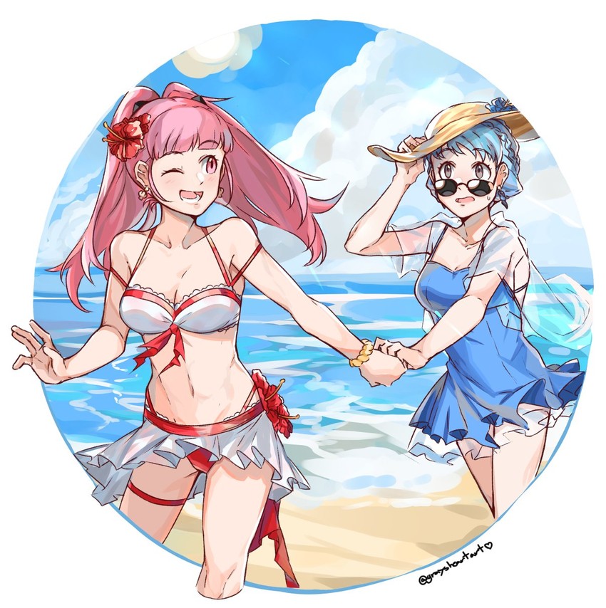 hilda valentine goneril and marianne von edmund (fire emblem and 1 more) drawn by graysheartart