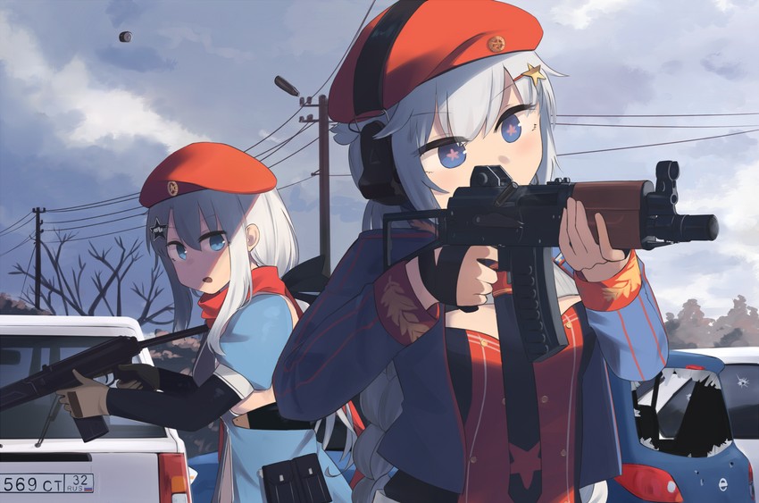 9a-91 and ots-12 (girls' frontline) drawn by hinami047