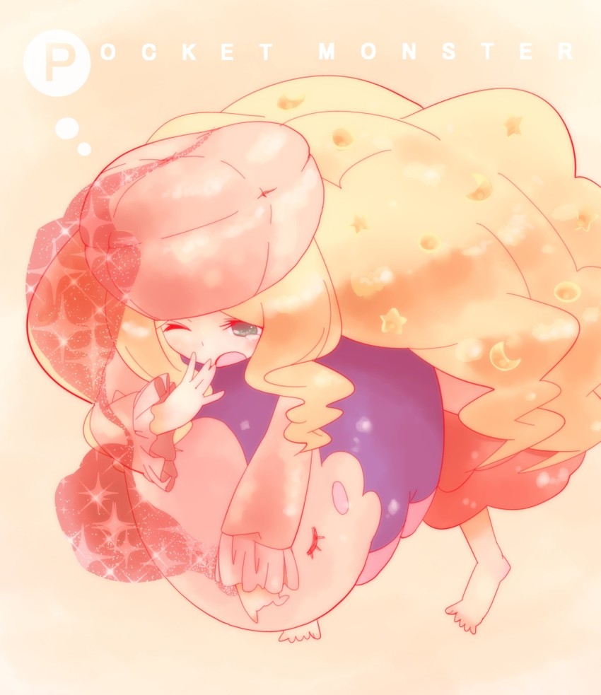 caitlin and musharna (pokemon and 1 more) drawn by katsuwo_(cr66g)